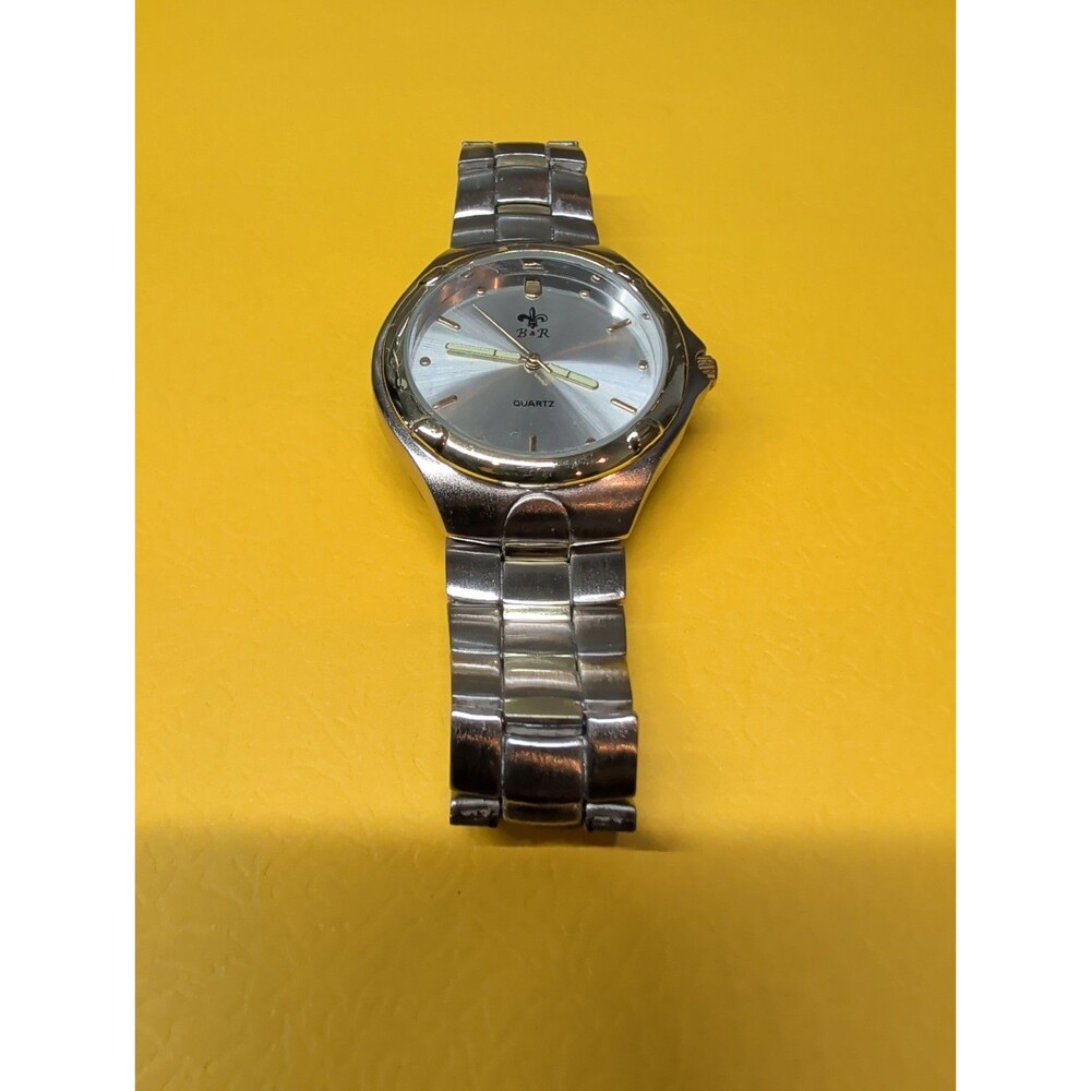 B&R Quartz Watch Men Dual Tone Steel Band Japan Movt Analog Needs Battery